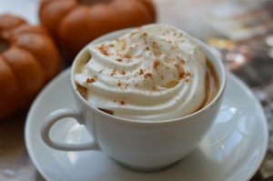 Coffee latte with pumpkin